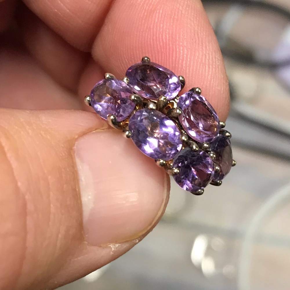 925. Amethyst And Solid Silver Earrings - image 1